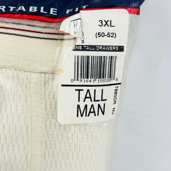 Mens 3XL Tall Man Indera Thermal Pants Raschel Knit Heavyweight 50-52 Waist - Picture 2 of 5